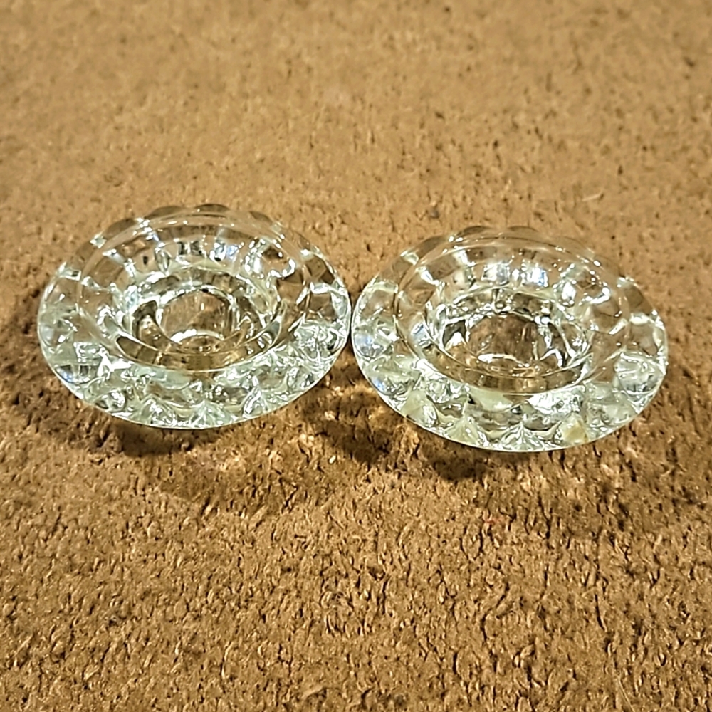 Pasari vintage crystal candlestick/tealight holders